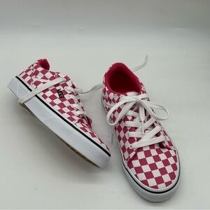 VANS GIRLS LITTLE-BIG KID SELDAN lace up SNEAKER in pink checkerboard size 1 NEW